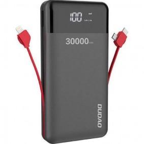 Повербанк УМБ Dudao K1Max 30000mAh с строительными cables black (6970379617618)