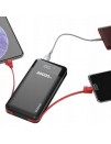 Повербанк УМБ Dudao K1Max 30000mAh with built-in cables black  (6970379617618)