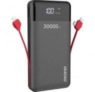 Повербанк УМБ Dudao K1Max 30000mAh with built-in cables black  (6970379617618)